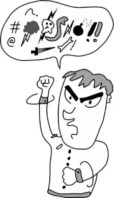 Screaming And Yelling Guy clip art