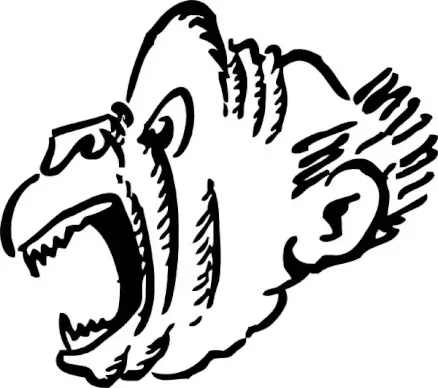 Screaming Monkey clip art