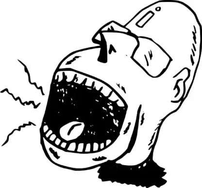 Screaming Person clip art