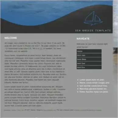 Sea Breeze Template