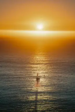 sea sunset picture contrast tranquility