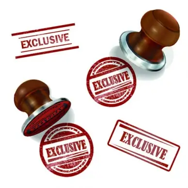 seal with stamp elements vector