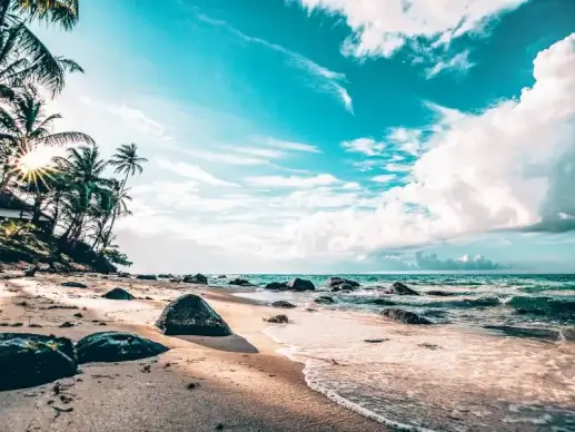 seaside scenery picture elegant bright peaceful 