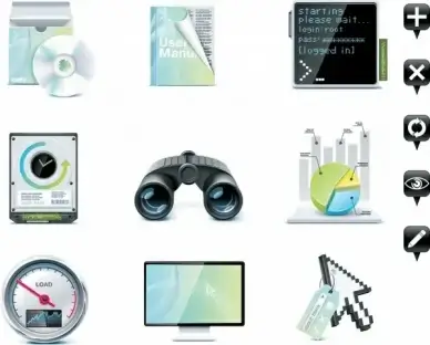 ui icon templates colored modern design technology theme