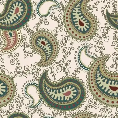 set of paisley pattern seamless vector