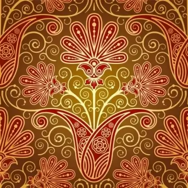set of pattern paisley elements vector