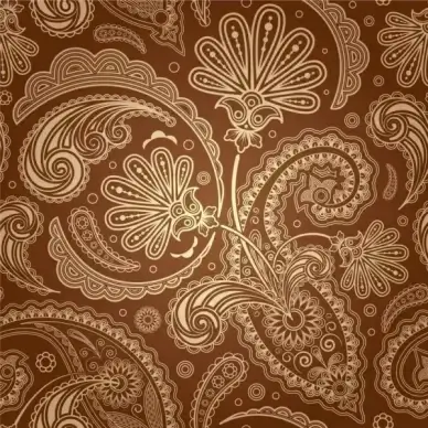 set of pattern paisley elements vector