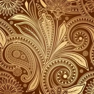 set of pattern paisley elements vector