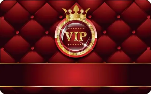 set of senior vip cards design vector