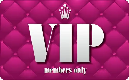 set of senior vip cards design vector
