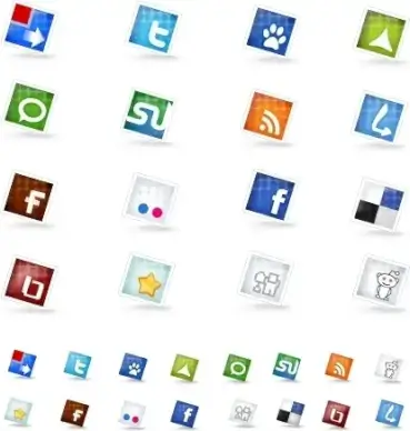 Set of social icons icons pack
