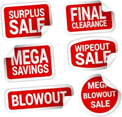 set of stickers for best stock sales