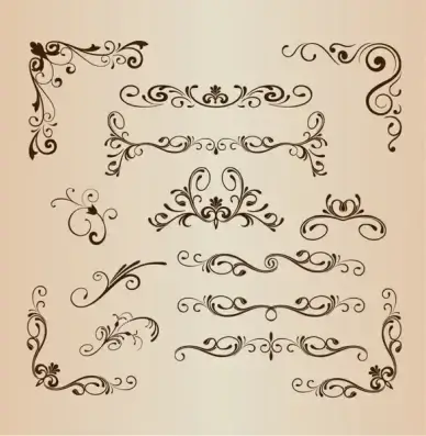 set of vector vintage design elements