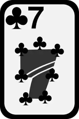 Seven Of Clubs clip art