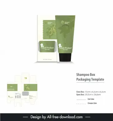 shampoo box packaging design elements green olive decor