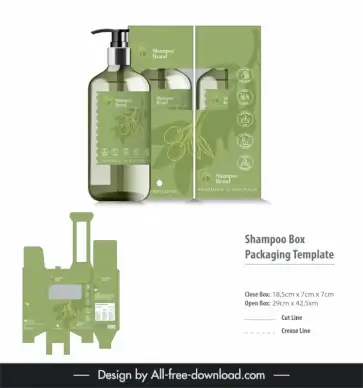 shampoo box packaging template elegant luxury design 