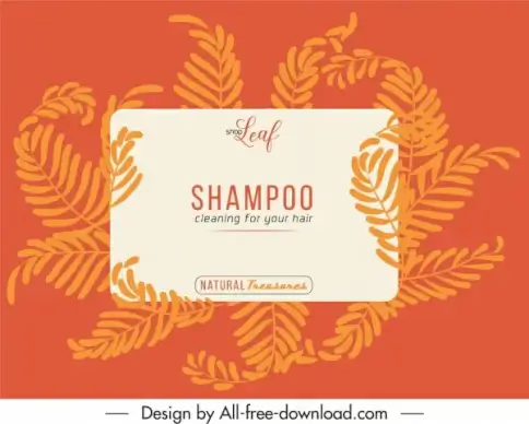 shampoo label template classic orange leaves decor