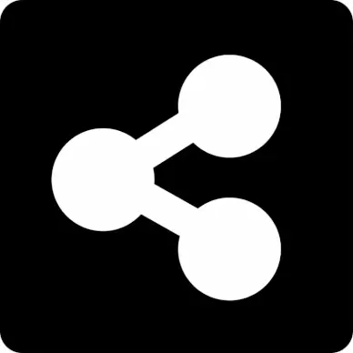 share alt square button sign flat black white circle combination sketch