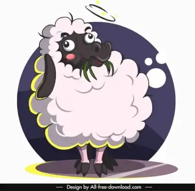 sheep animal avatar cute cartoon sketch