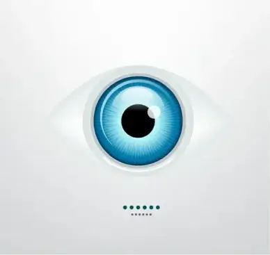 Shiny blue vector eye