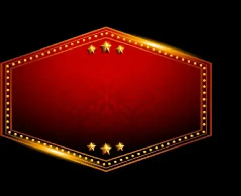 shiny red signboard elegant sparkling golden ornament