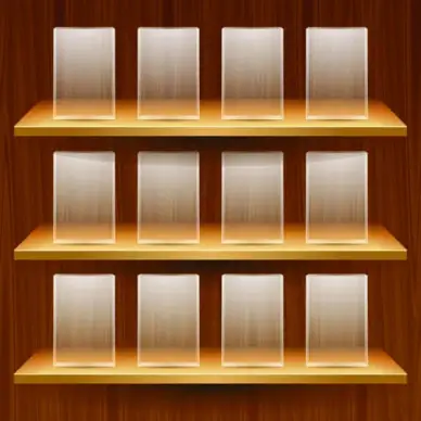 shiny shelves creative background vector art