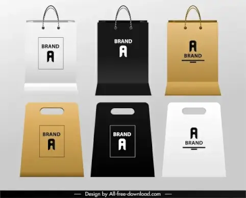 shopping bag templates elegant modern plain decor