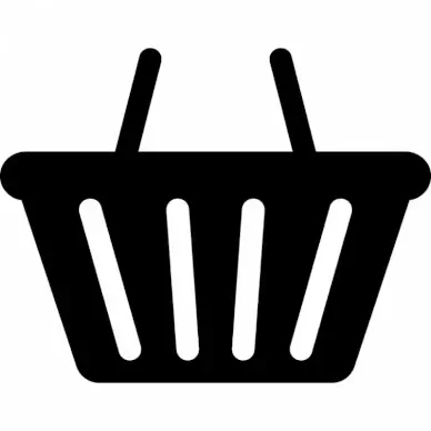 shopping basket sign icon flat silhouette sketch
