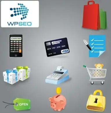 shopping category icon vector