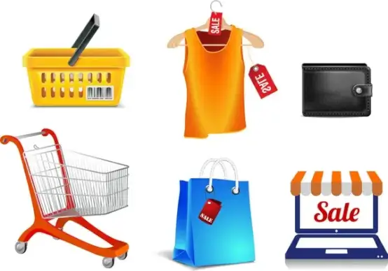 shopping icons collection