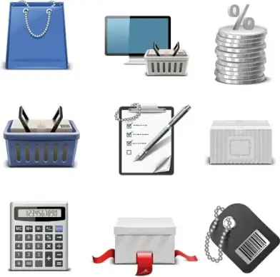 shopping theme icon vector