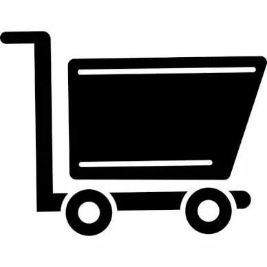 shopping trolley sign icon flat silhouette geometric sketch