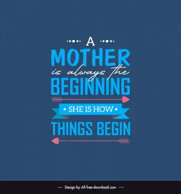 short and sweet mother day quotes banner template elegant modern texts arrows ribbon decor 