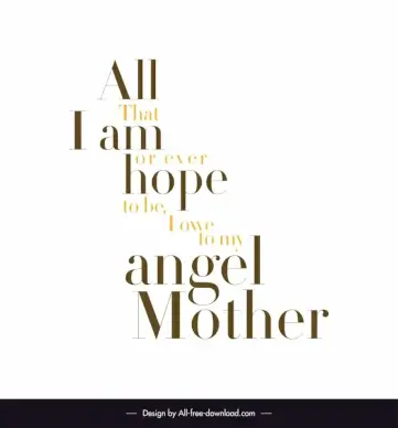 short and sweet mother day quotes banner template modern texts layout decor