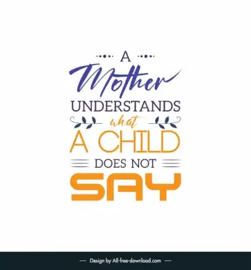 short and sweet mother day quotes banner template texts leaf decor 
