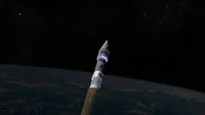 short clip of satellite mission in space