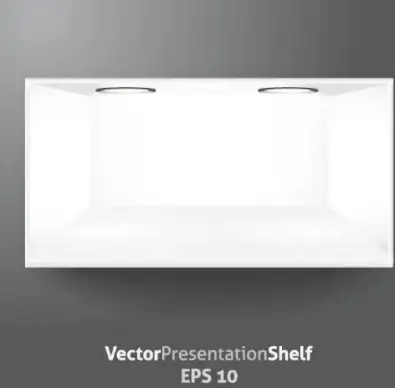 showcase white vector
