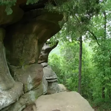 side view of rock formation