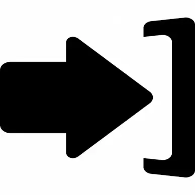 sign in alt flat black arrow entrance sketch