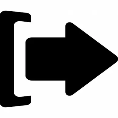 sign out alt flat black arrow exit sketch