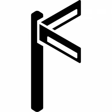 sign post sign icon 3d contrast black white sketch