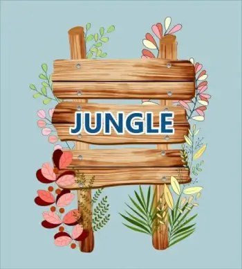 signboard template classical wooden design floral ornament