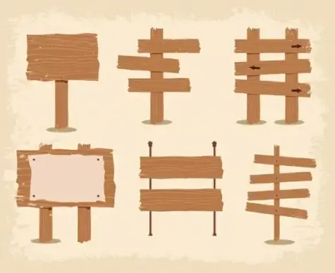 signboard templates retro wooden decor