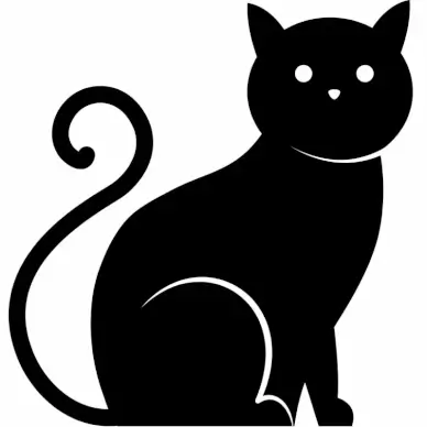 cat silhouette sign icon