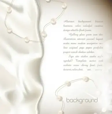 silk with pearl background vector