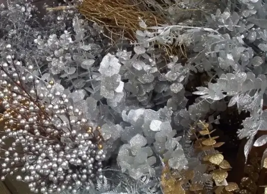 silver and gold decorations
