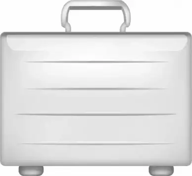 Silver metal briefcase