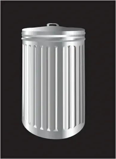 silver trash vector