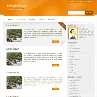 Simple Event Template