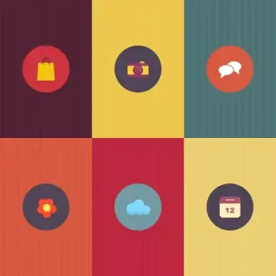 simple flat icons set